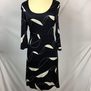 Kenneth Cole‎ Black & White Print Dress Size M